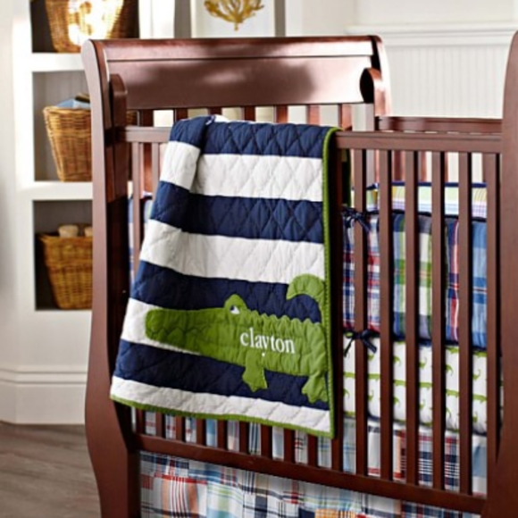 Pottery Barn Kids Alligator Hand-stitched Quilt - Picture 5 of 6